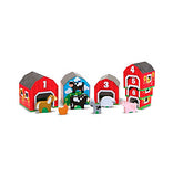 Melissa & Doug Nesting and Sorting Barns and Animals With 6 Numbered Barns and Matching Wooden Animals