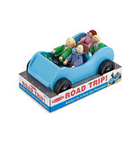 Melissa & Doug Road Trip Wooden Toy Car and 4 Poseable Dolls (4-5 inches each)