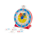 Melissa & Doug Turn & Tell Wooden Clock - Educational Toy With 12+ Reversible Time Cards