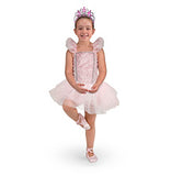 Melissa & Doug Ballerina Role Play Costume Set (4pc) - Includes Ballet Slippers, Tutu, Women's, Size: Small, Gold/Pink