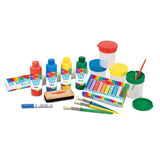 Melissa & Doug Easel Accessory Set - Paint, Cups, Brushes, Chalk, Paper, Dry-Erase Marker