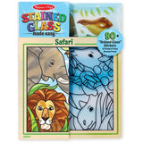 Melissa & Doug Stained Glass Made Easy Activity Kit: Safari - 90+ Stickers, Wooden Frame