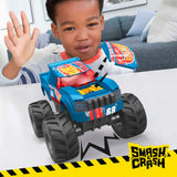 Mega Hot Wheels Smash 'n Crash Monster Truck Building Set (80pcs) - Race Ace - w/Micro Figure Driver Figure