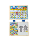 Melissa & Doug Monthly Magnetic Calendar With 133 Magnets and 2 Fabric-Hinged Dry-Erase Boards