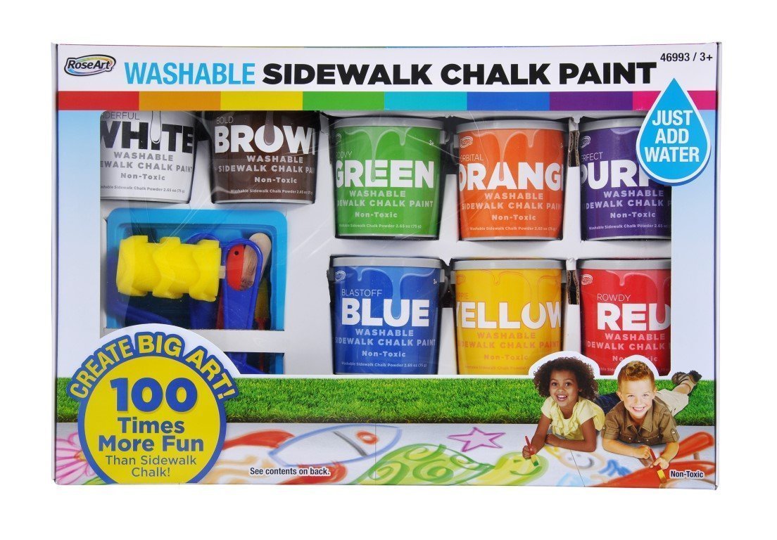 Mattel RoseArt® Washable Sidewalk Chalk Paint Super Set CXX66