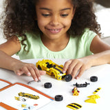 Mega Hot Wheels ’17 Camaro Real Racecar Building Set with 89 Pieces with Micro Figure Driver Figure, Toy Gift Set for Ages 5 and up