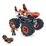 Mega Hot Wheels Monster Trucks Building Sets - Tiger Shark -w/Micro Figure Driver Figure