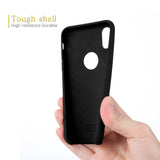 iPhone X Case Liquid Silicone Gel Rubber Case with Soft Microfiber Cloth Lining Cushion for Apple iPhone X (Black)