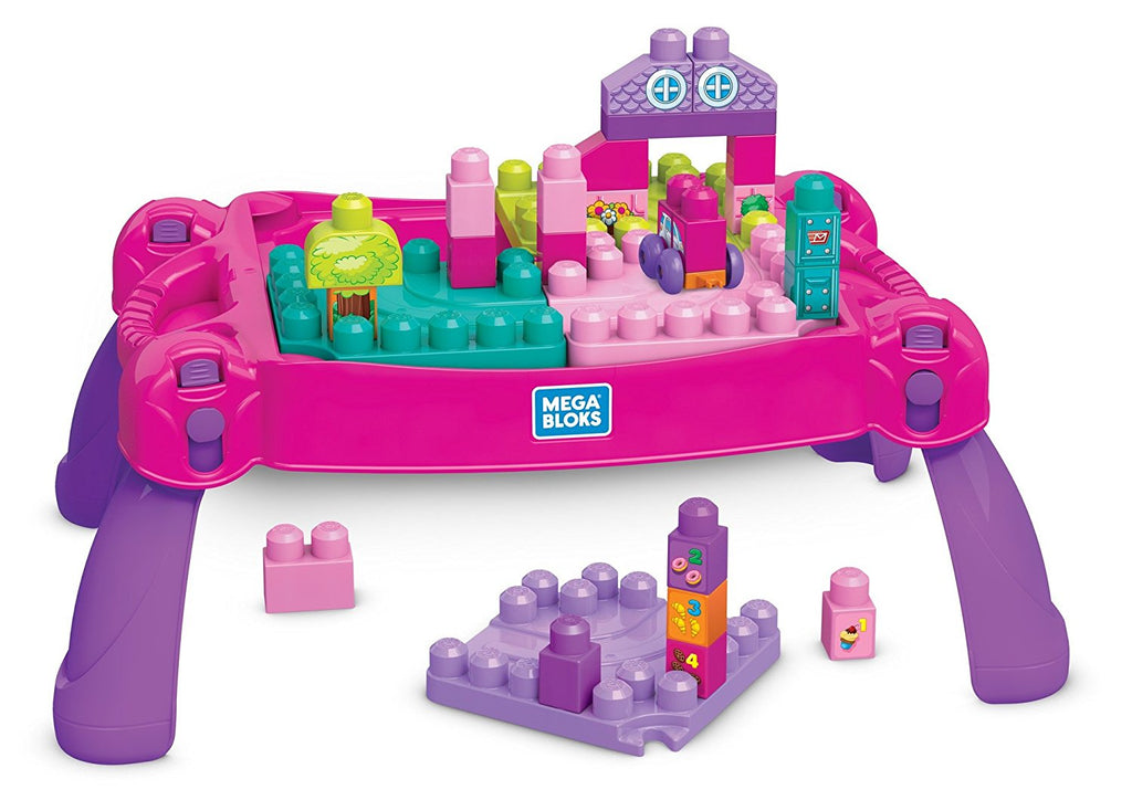 Mega Construx Build 'N Learn Table Building Set Pink or Blue