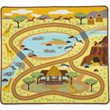Melissa & Doug Round the Savanna Safari Rug Activity Rug (39 X 36")