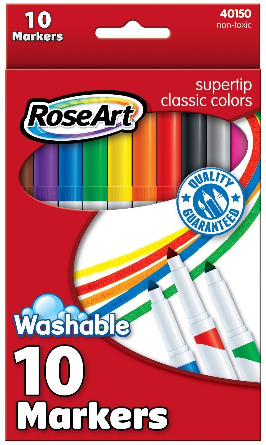 Mattel RoseArt Classic SuperTip Markers, 10-Count, Packaging May Vary DDR90