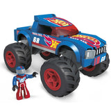 Bundle of 2 |Mega Hot Wheels Monster Truck Building Sets (Race Ace & Tiger Shark)