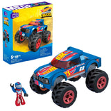 Bundle of 2 |Mega Hot Wheels Monster Truck Building Sets (Race Ace & Tiger Shark)