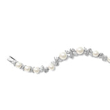 Luxurious Pearl and CZ Bridal Bracelet 723B