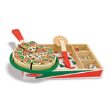 Melissa & Doug Pizza Party Wooden Play Food Set With 18Toppings