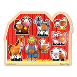 Melissa & Doug Farm Animals Jumbo Knob Wooden Puzzle 8pc