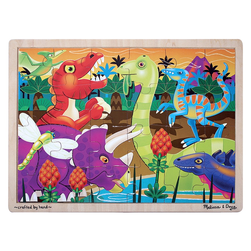 Melissa and Doug Kids Toy, Prehistoric Sunset 24-Piece Jigsaw Puzzle - Dinosaur Toy