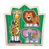 Melissa and Doug Kids Toy, Jungle Friends Jumbo Knob Safari Puzzle
