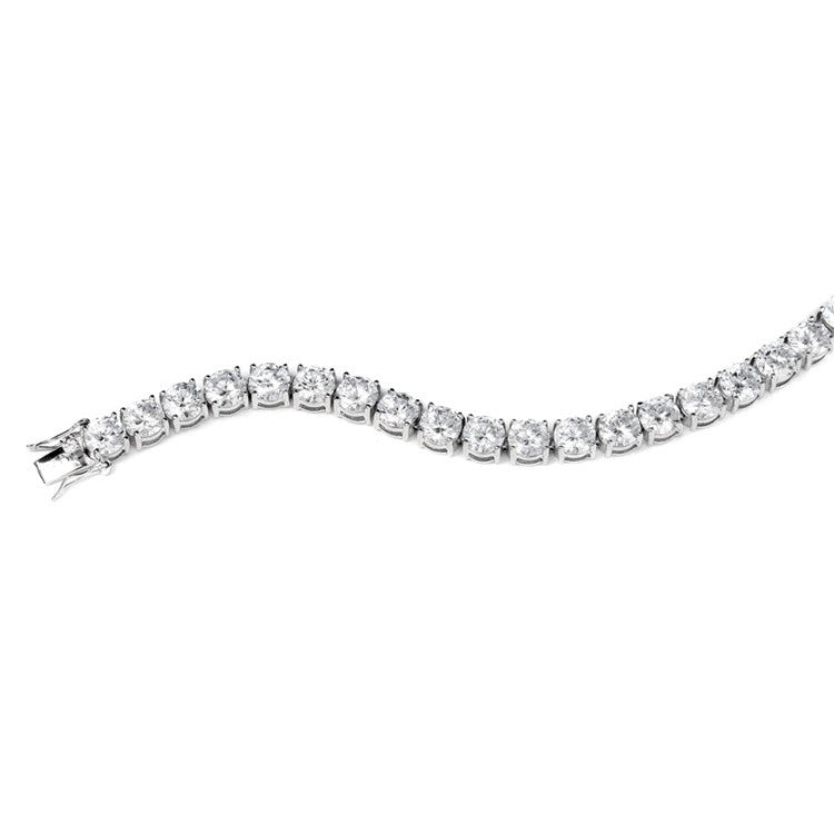 Bold Cubic Zirconia Wholesale Wedding Tennis Bracelet 744B