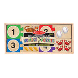 Melissa & Doug Self-Correcting Wooden Number Puzzles With Storage Box 40pc
