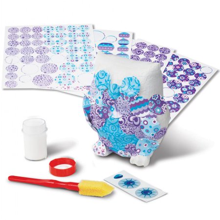 Melissa & Doug Decoupage Made Easy Owl Paper Mache Craft Kit With Stickers