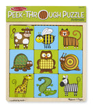 Melissa & Doug Peek-Through Puzzle Animals