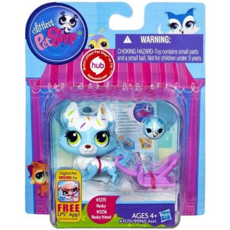 Littlest Pet Shop Husky & Husky Friend Figure 2-Pack [Blue]