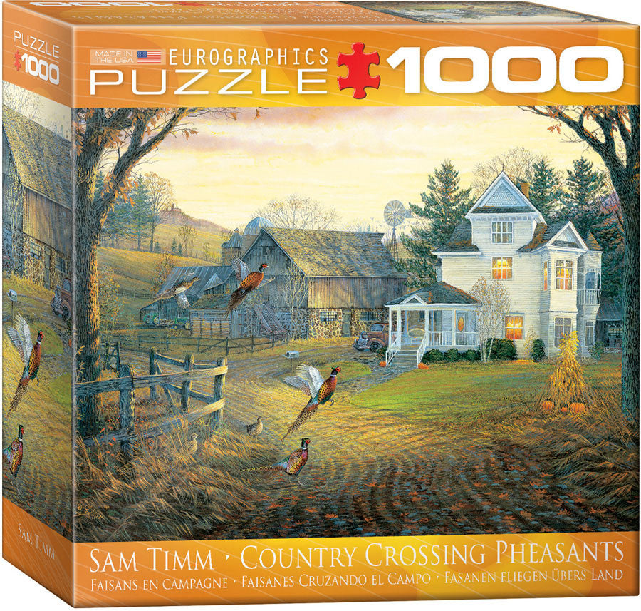 EuroGraphics Puzzles Country Crossing Pheasantsby Sam Timm