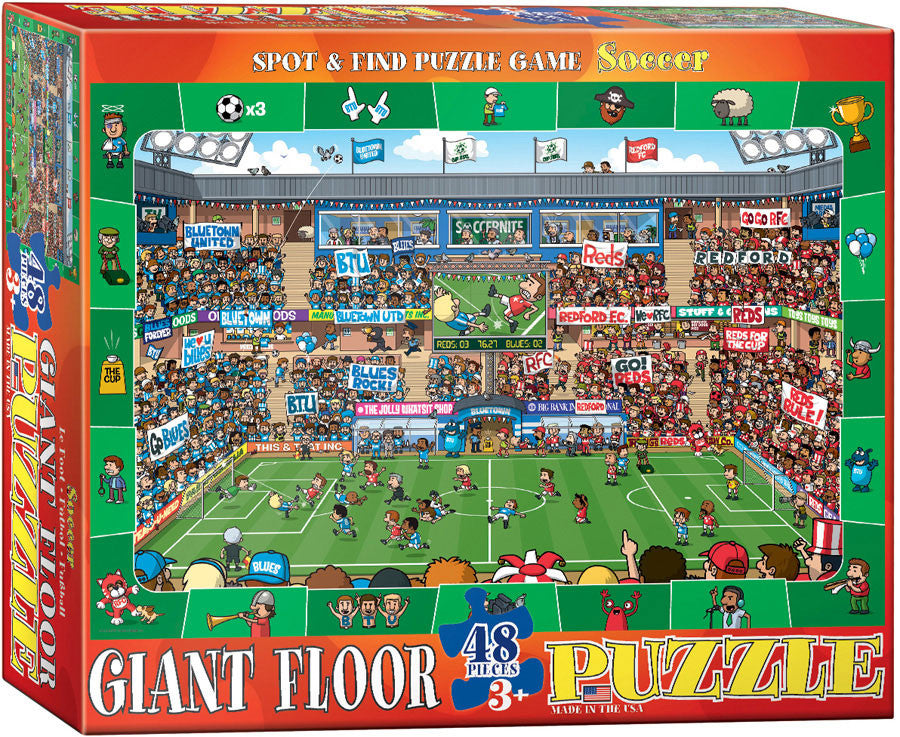 EuroGraphics Puzzles Spot & Find Soccer- Floor Puzzle