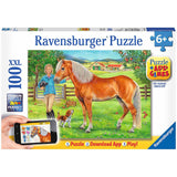 Ravensburger Children's Puzzles 100 pc Puzzles + App Games - My Favorite Horse 13663