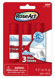 Mattel Rose Art Washable Glue Sticks 3-Count Packaging May Vary CYD16