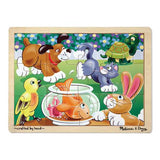 Melissa & Doug Pets Wooden Jigsaw Puzzle With Storage Tray (12 pcs)