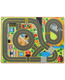 Melissa & Doug Jumbo Roadway Activity Rug With 4 Wooden Traffic Signs (79 x 58 inches)