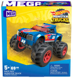 Bundle of 2 |Mega Hot Wheels Monster Truck Building Sets (Race Ace & Gunkster)