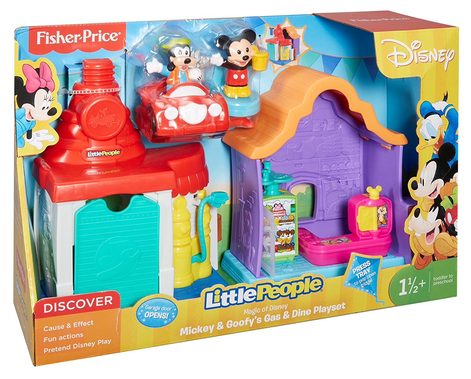 Fisher Price Little People Magic of Disney Mickey & Goofy's Gas