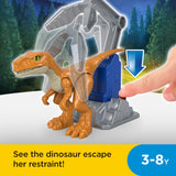 Fisher-Price Imaginext Jurassic World Dominion Atrociraptor 'Tiger' Dinosaur Toy with Removable Trap