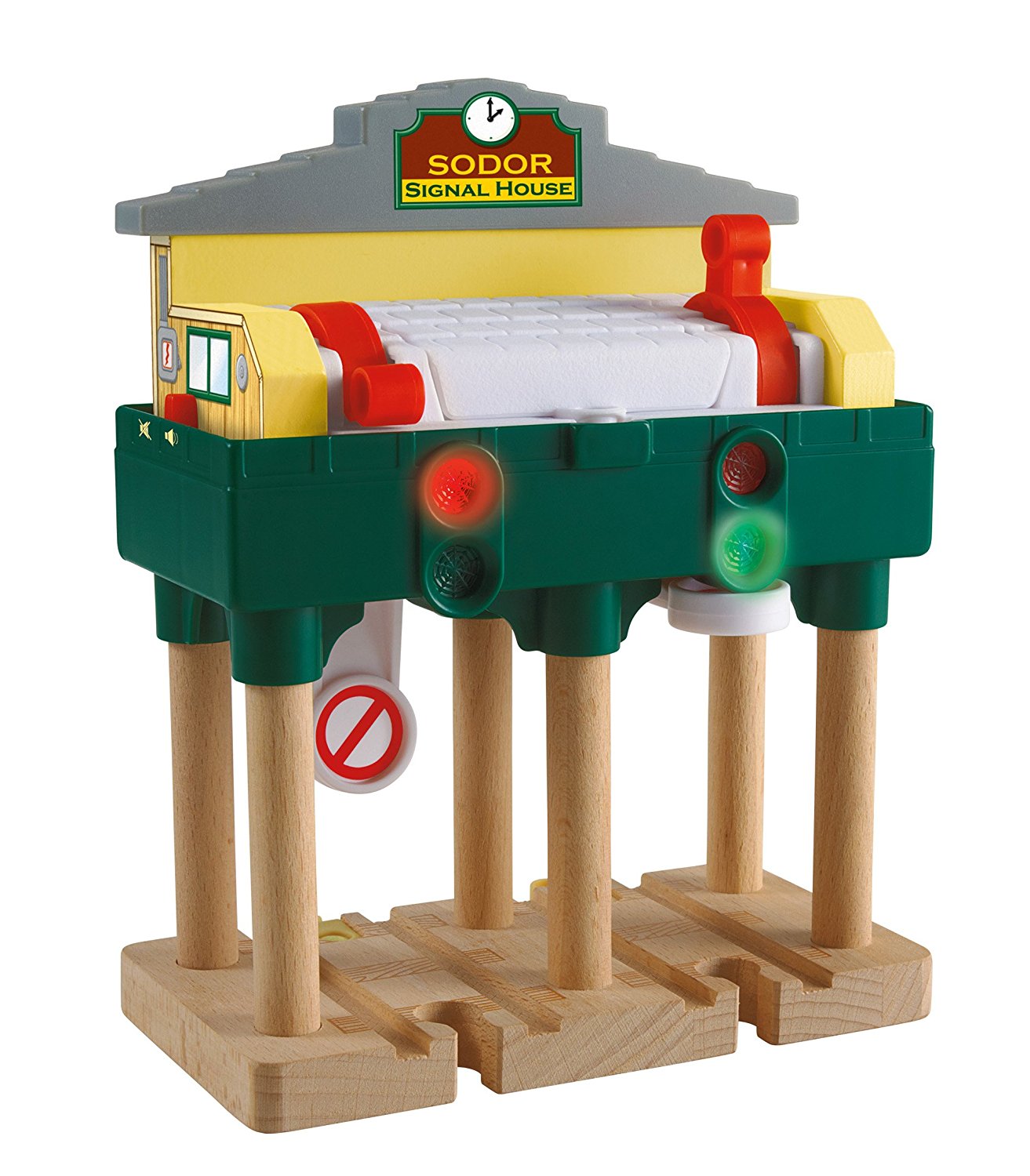 Fisher Price Thomas & Friends Wooden Railway, Deluxe Over-The-Track Signal - Battery Operated Y4092