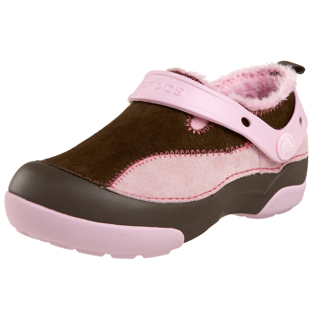 Crocs Dawson Faux Fur Slip-On (Toddler/Little Kid),Chocolate/Bubblegum,3 M US Little Kid/ 5 M US Women's