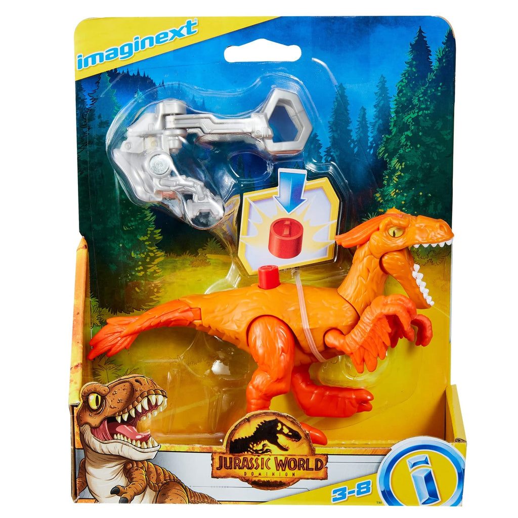 Fisher-Price Imaginext Jurassic World Dominion Pyroraptor Dinosaur Toy with Removable Harness
