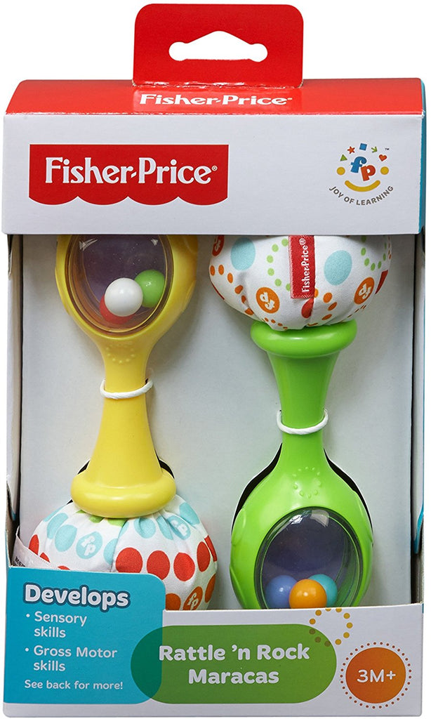 Fisher Price Rattle 'n Rock Maracas, Green/Yellow BLT33