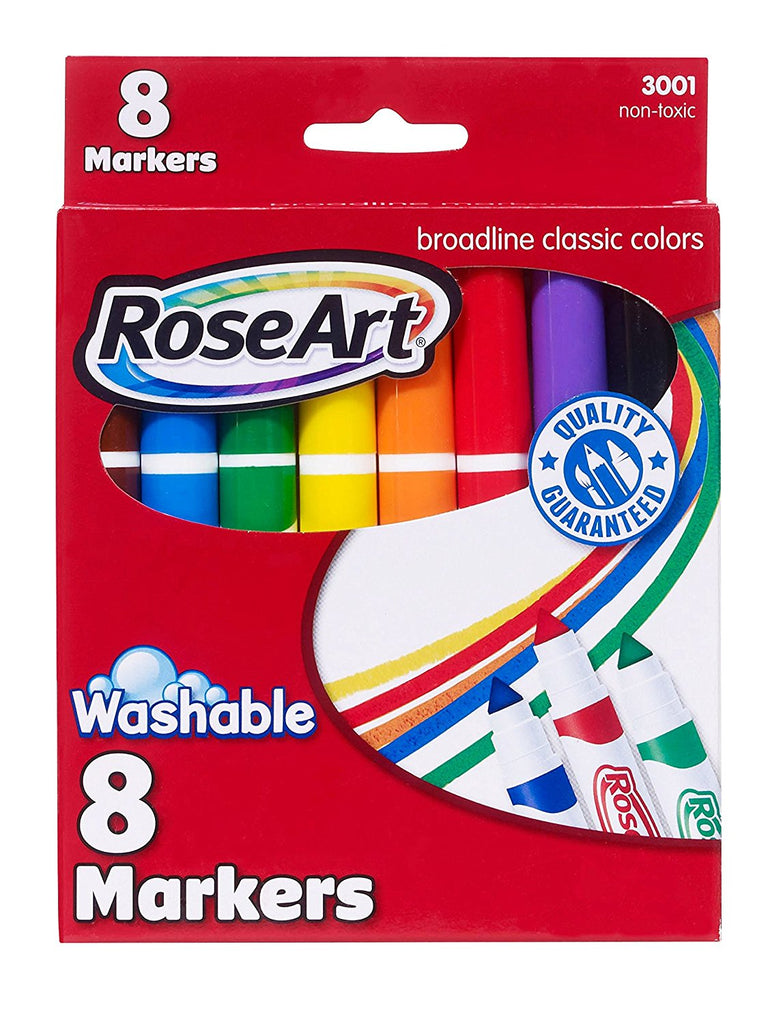 Mattel RoseArt Classic Washable Broadline Markers 8-Count Packaging May Vary DDT57