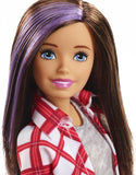 Barbie Dreamhouse Adventures Skipper Doll, approx. 11-inch, Brunette in Plaid Shirt and Black Pants, Gift for 3 to 7 Year Olds
