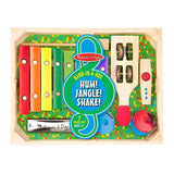 Melissa & Doug Band-in-a-Box Hum! Jangle! Shake! - 7-Piece Musical Instrument Set