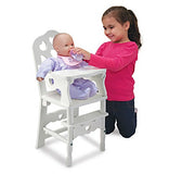Melissa & Doug White Wooden Doll High Chair With Tray (14.75 x 25 x 14 inches)