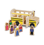 Melissa & Doug School Bus Wooden Play Set With 7 Play Figures