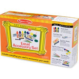 Melissa & Doug Easel Accessory Set - Paint, Cups, Brushes, Chalk, Paper, Dry-Erase Marker