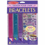 Melissa & Doug Design-Your-Own Bracelets With 100+ Sparkle Gem and Glitter Stickers