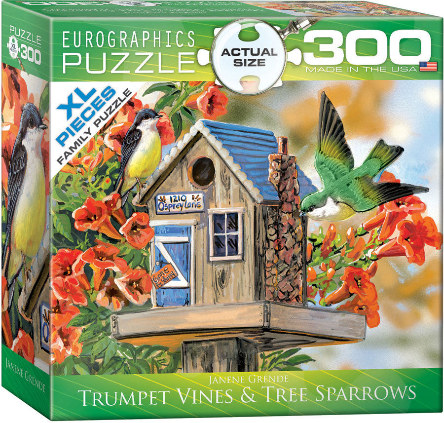 EuroGraphics Puzzles Trumpet Vines & Tree Sparrows by Janene Grende