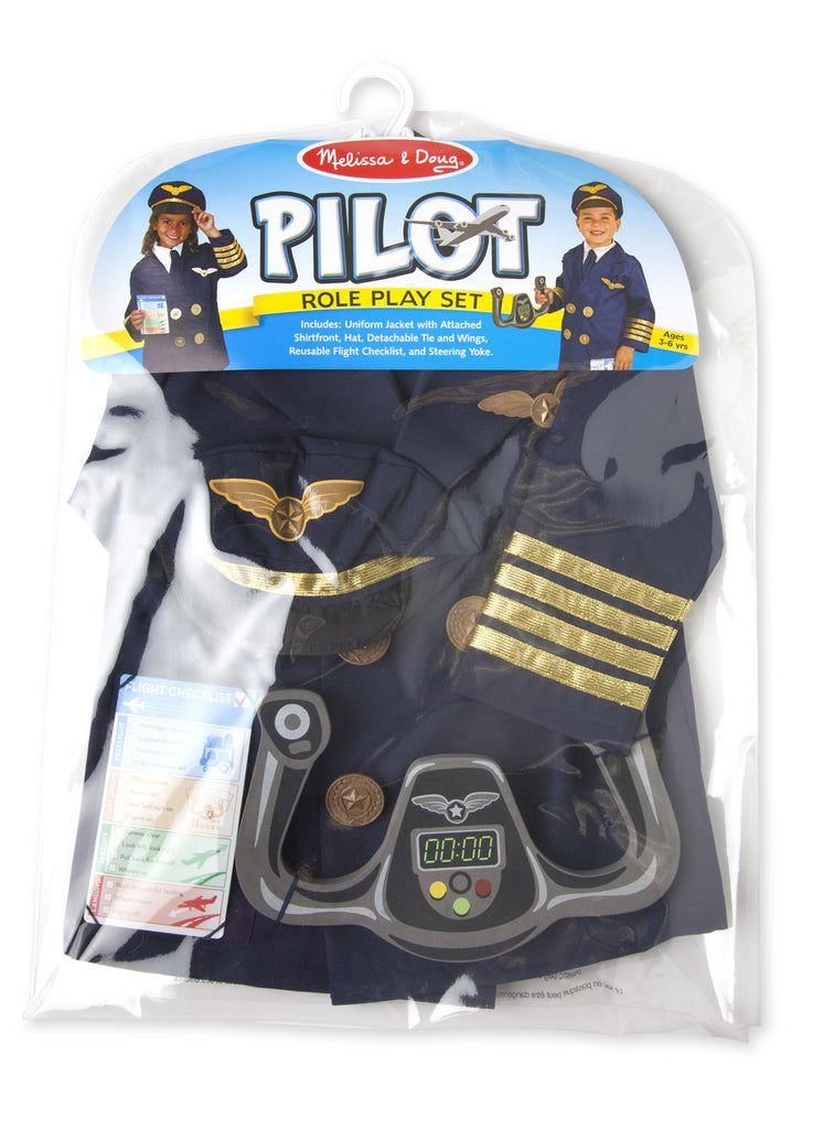 Melissa & Doug Pilot Role Play Costume Set 8500
