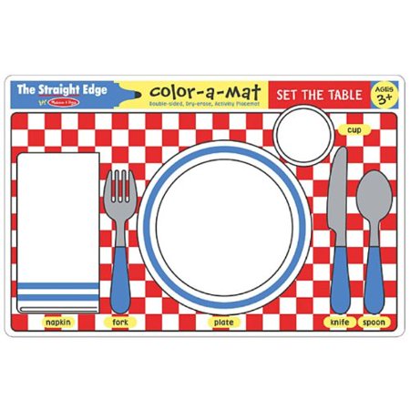 Melissa & Doug Set the Table Color-A-Mat